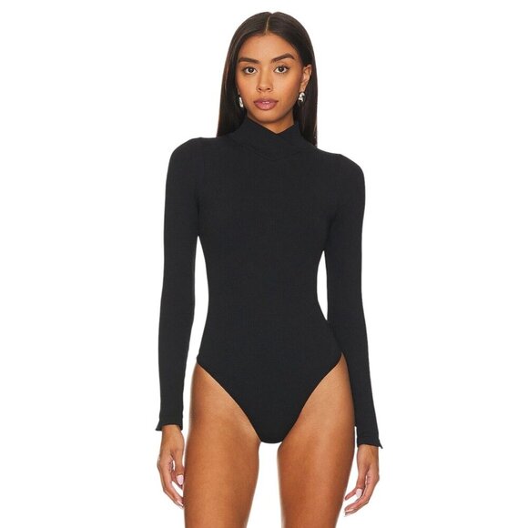 Free People x Intimately XYZ Recycled Turtleneck Bodysuit In Black XS Small Top - Picture 4 of 12